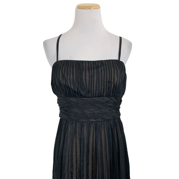 BCBG Max Azria Silk Chiffon Maxi Dress Black - Picture 1 of 17